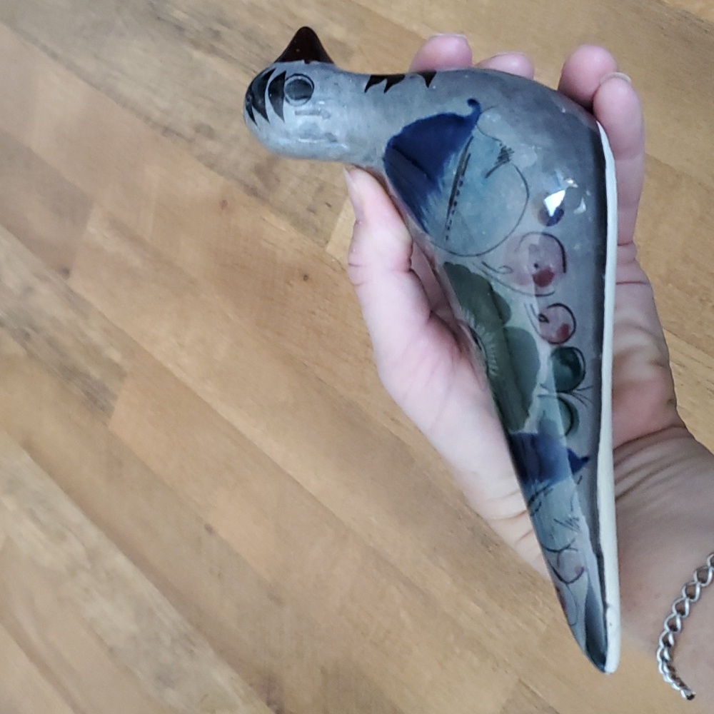 Vintage Tonala Mexican‎ Ceramic Painted Pottery Bird Figurine 1970s - Picture 8 of 12